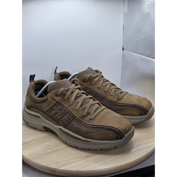 Skechers Mens 12 Classic Fit air cooled memory foam SN66299 color: DSCH, Brown - Picture 6 of 8